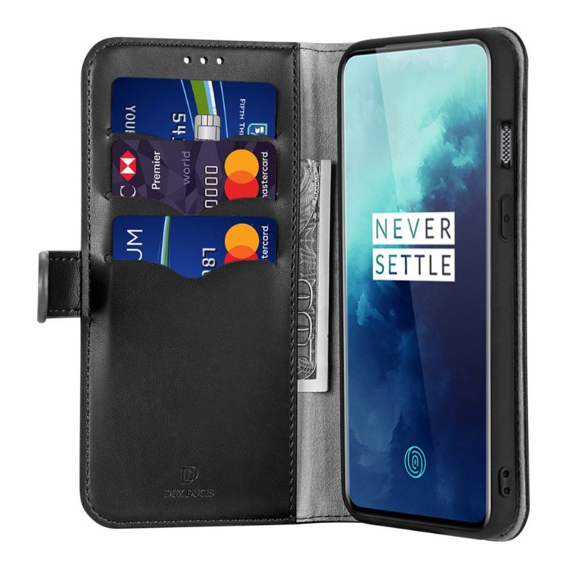 Κάλυμμα OnePlus 7T Pro Kado Black Imitation Leather Σειρά