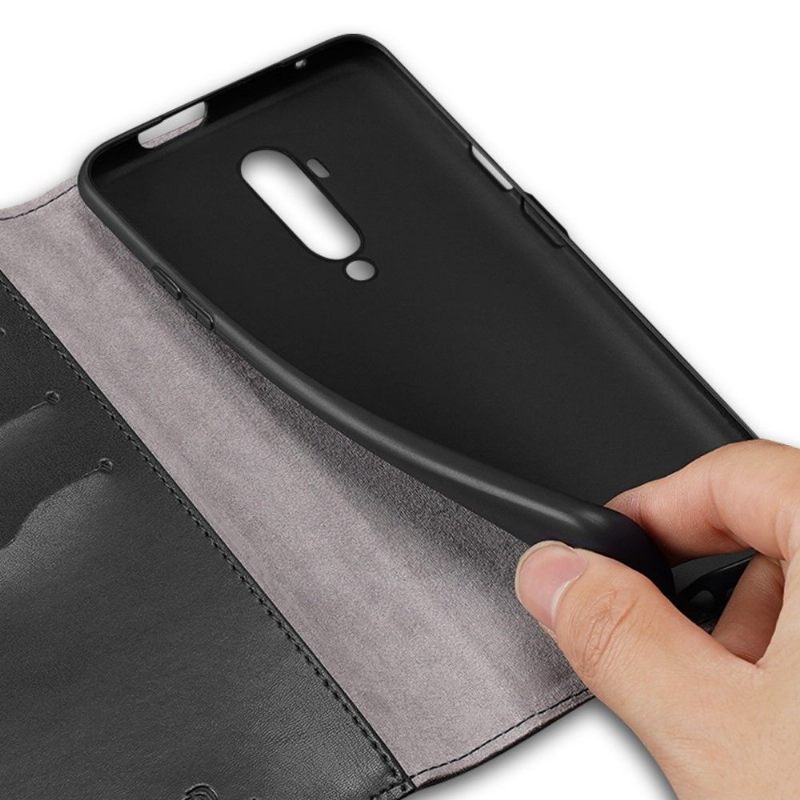 Κάλυμμα OnePlus 7T Pro Kado Black Imitation Leather Σειρά