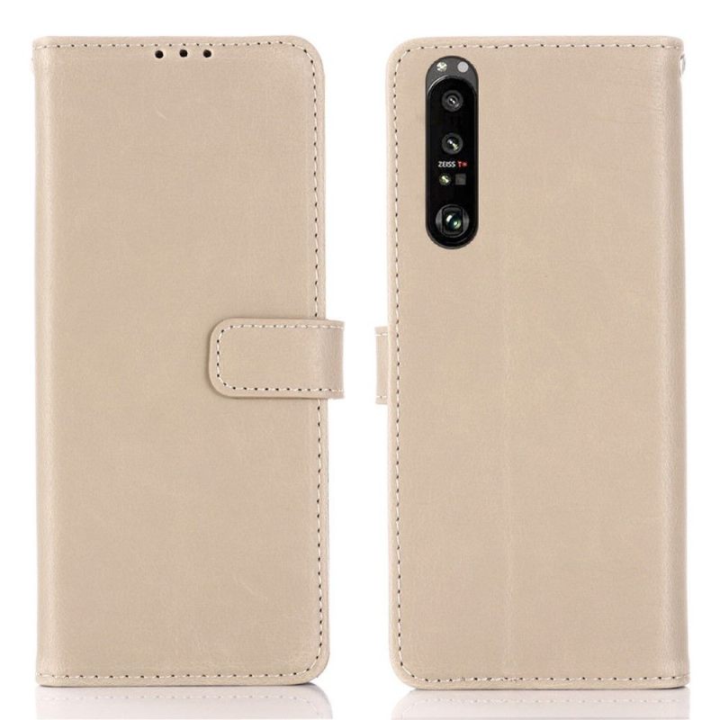 δερματινη θηκη Sony Xperia 1 III Θήκη Flip Retro Faux Leather Folio