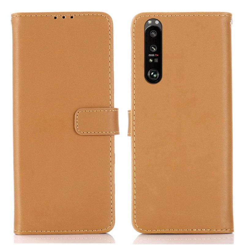 δερματινη θηκη Sony Xperia 1 III Θήκη Flip Retro Faux Leather Folio