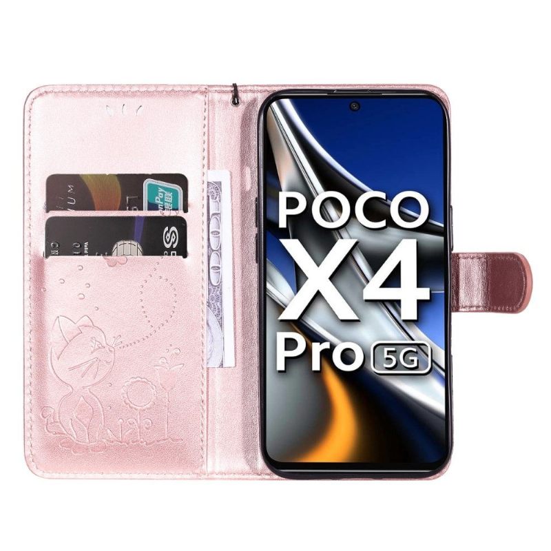 δερματινη θηκη Poco X4 Pro 5G Εικονογράφηση Κατ