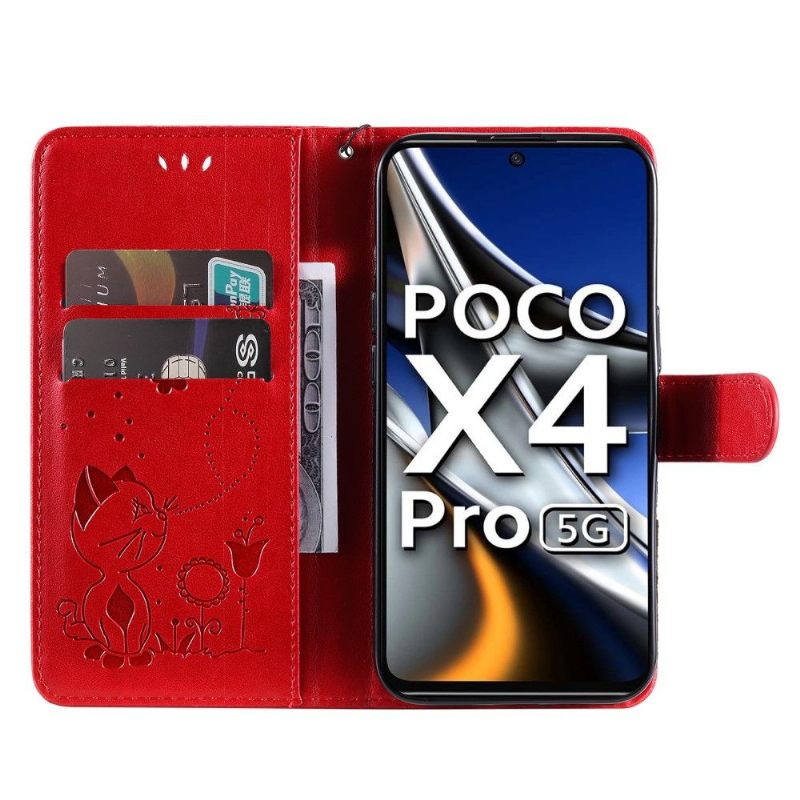 δερματινη θηκη Poco X4 Pro 5G Εικονογράφηση Κατ