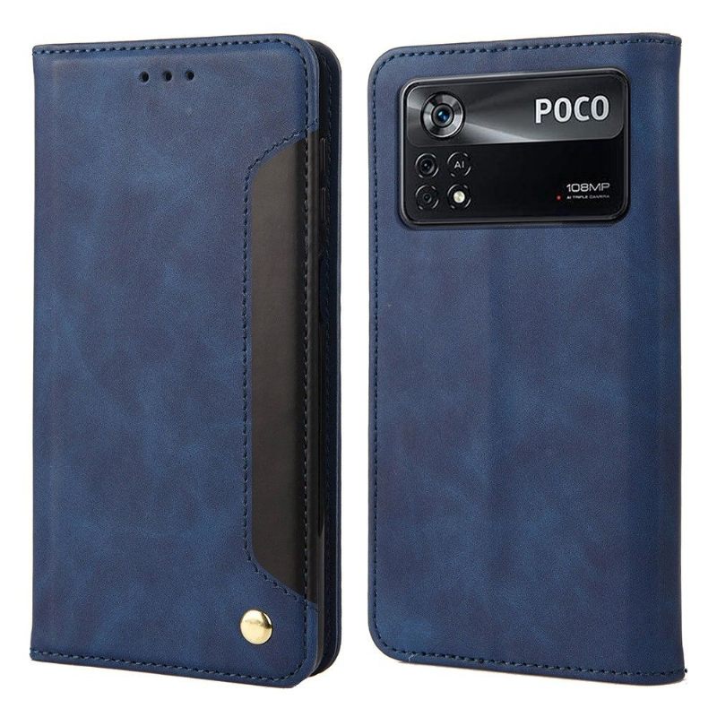 Κάλυμμα Poco X4 Pro 5G πορτοφολι Θήκη Flip Πορτοφόλι Folio Leather Effect