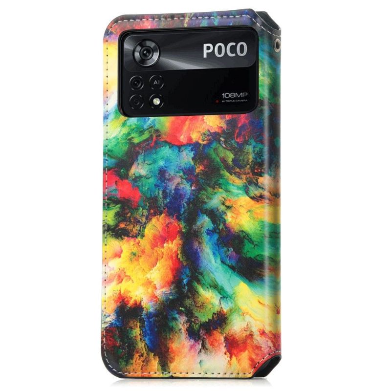 Θήκη Flip Poco X4 Pro 5G δερματινη θηκη Iridescent Cloud Flip Flap