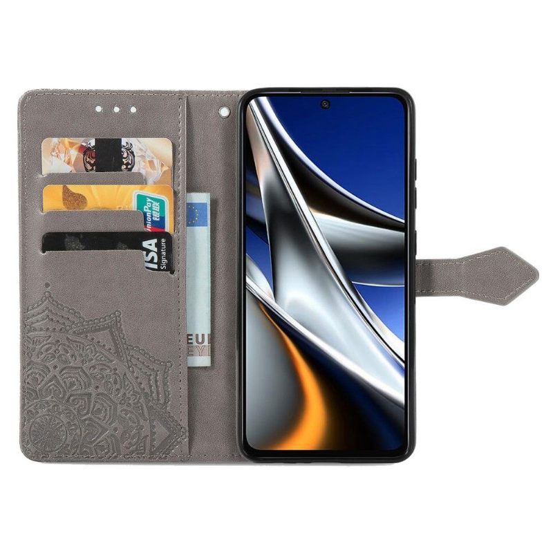 Θήκη Flip Poco X4 Pro 5G Mandala Faux Leather Σειρά 001