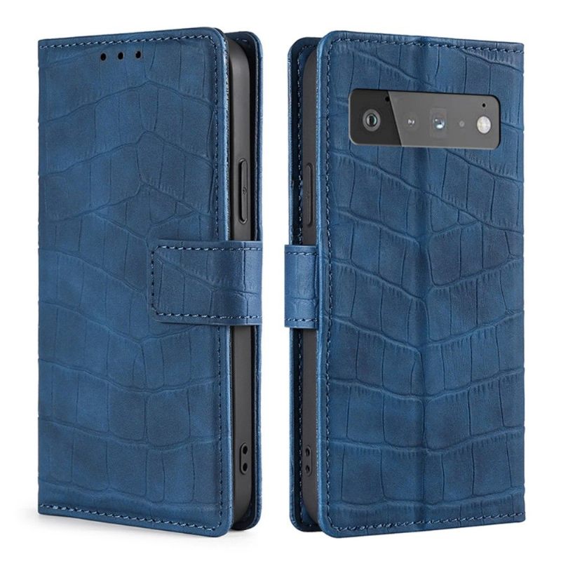 δερματινη θηκη Google Pixel 6 Ana Faux Crocodile Leather