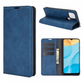 θηκη κινητου Oppo A15 Θήκη Flip Εφέ Silk Soft Leather