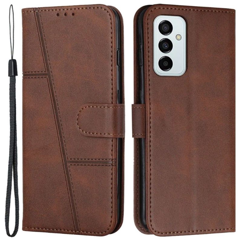 Θήκη Flip Samsung Galaxy M23 5G Lines Retro Leather Effect