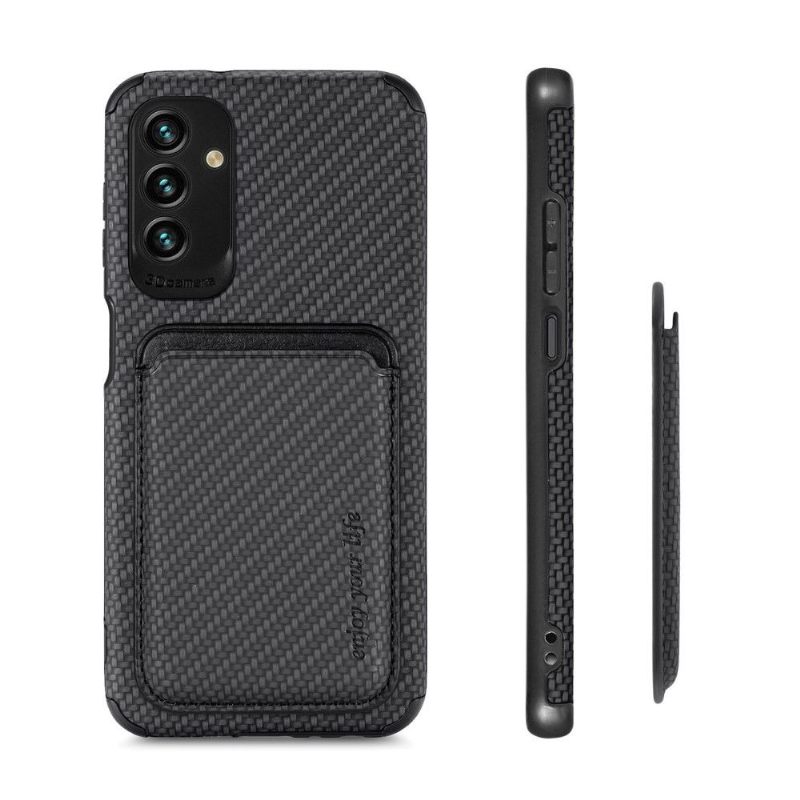 Θήκη Samsung Galaxy M23 5G Κάτοχος Μαγνητικής Κάρτας Carbon Fiber