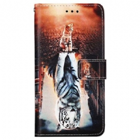 Δερματινη Θηκη Samsung Galaxy A15 Dream Of Kitten With Strap Σιλικόνης