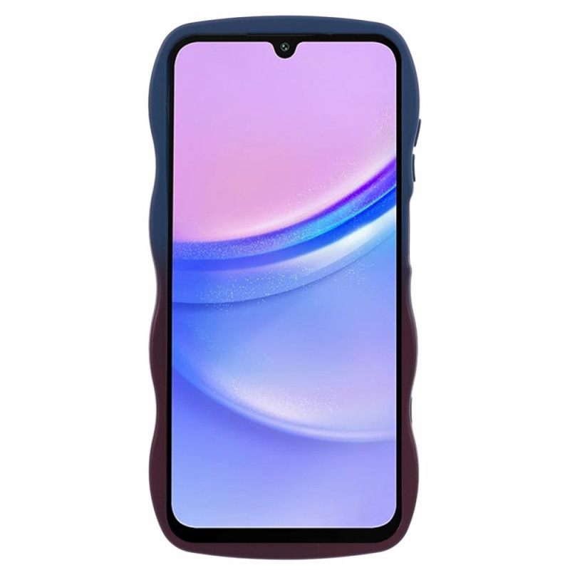 Κάλυμμα Samsung Galaxy A15 Δίχρωμη Κυματιστή Σιλικόνη Σιλικόνης