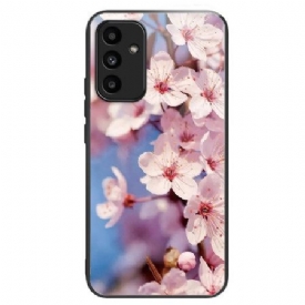 Κάλυμμα Samsung Galaxy A15 Tempered Glass Peach Blossoms Σιλικόνης