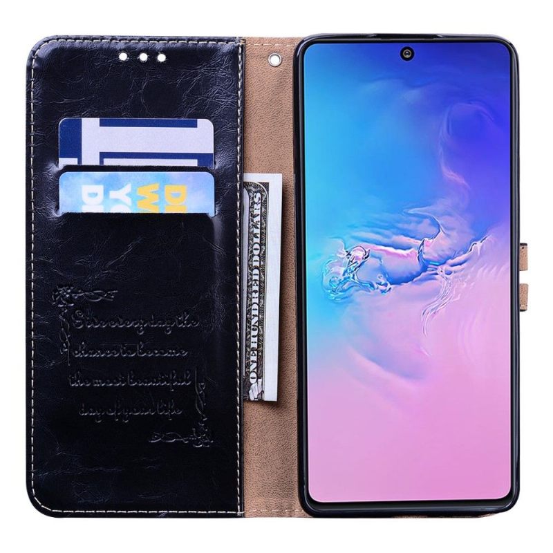 Κάλυμμα Samsung Galaxy S10 Lite Deluxe Vintage Leather Effect