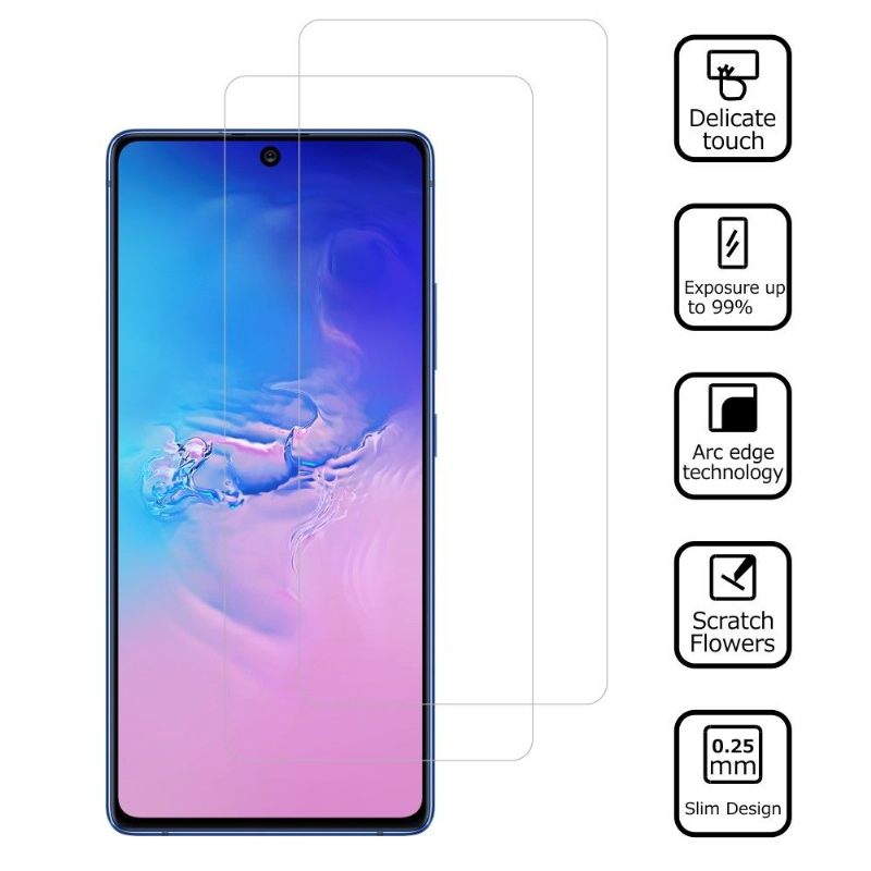 Μεμβράνες Από Σκληρυμένο Γυαλί Για Samsung Galaxy S10 Lite (2 Τεμάχια)