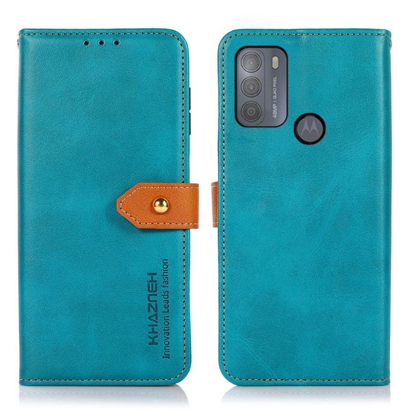 δερματινη θηκη Motorola Moto G50 Khazneh Bicolor Faux Leather