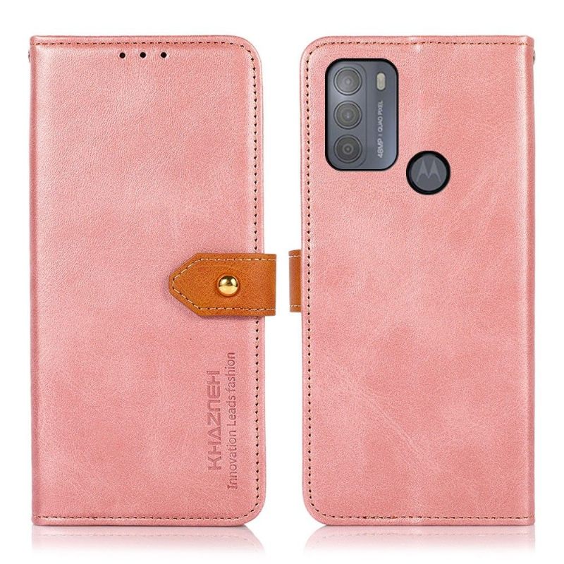 δερματινη θηκη Motorola Moto G50 Khazneh Bicolor Faux Leather