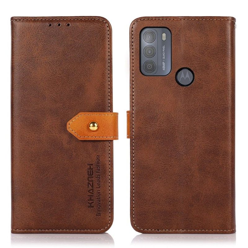 δερματινη θηκη Motorola Moto G50 Khazneh Bicolor Faux Leather