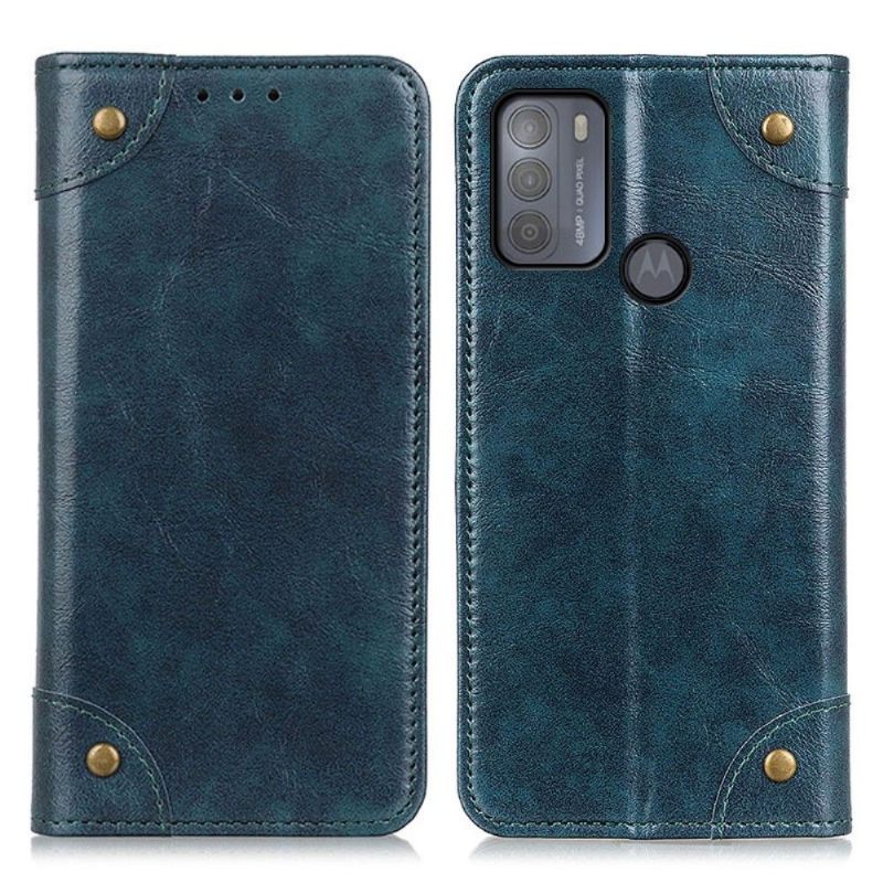 δερματινη θηκη Motorola Moto G50 Simon Faux Leather Rivets