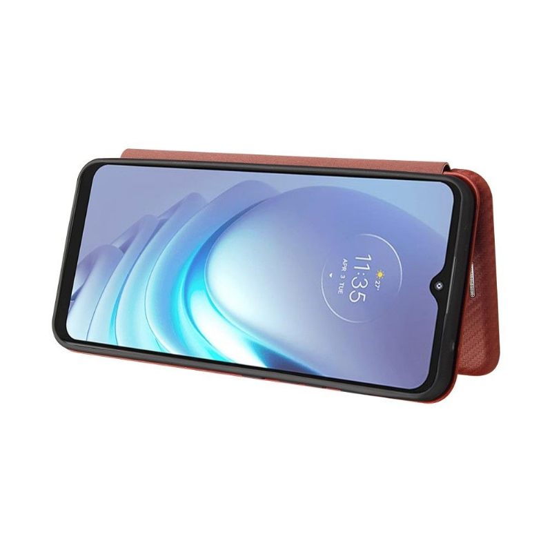 Κάλυμμα Motorola Moto G50 Faux Δέρμα Σε Στυλ Ανθρακονημάτων