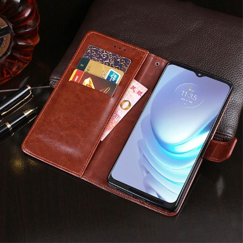 Κάλυμμα Motorola Moto G50 Θήκη Flip Idewei Folio Leather Effect