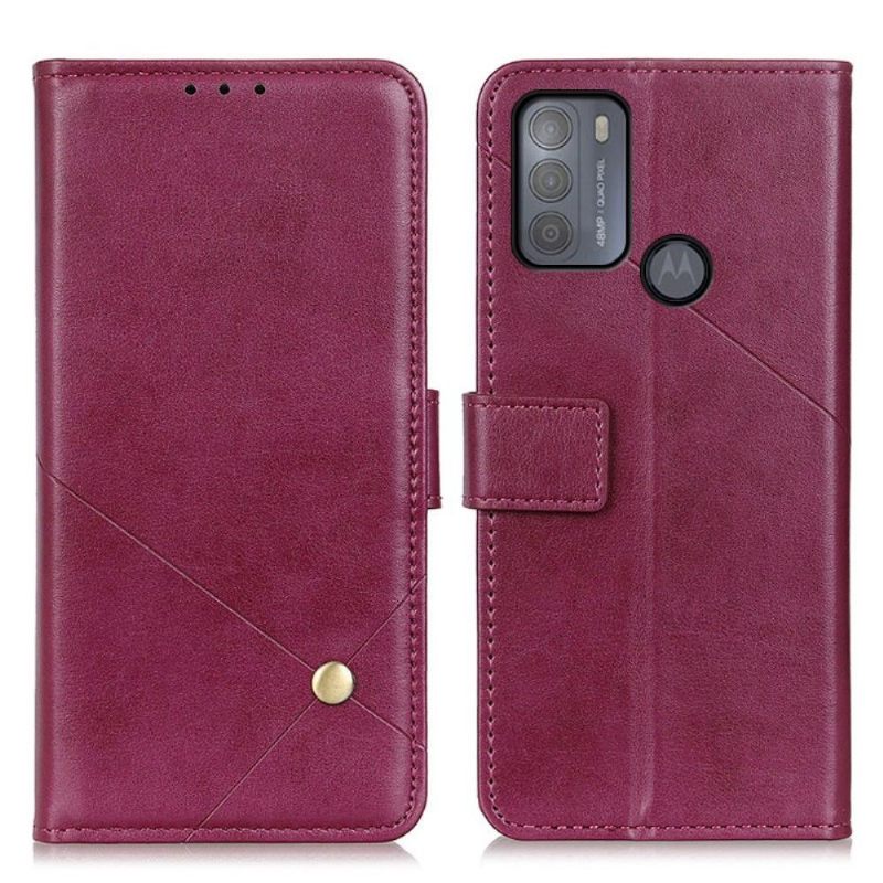 Θήκη Flip Motorola Moto G50 δερματινη θηκη Faux Leather Flap Με Πριτσίνι