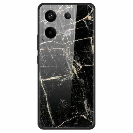 Κάλυμμα Poco X6 5g Platinum Black Grain Tempered Glass