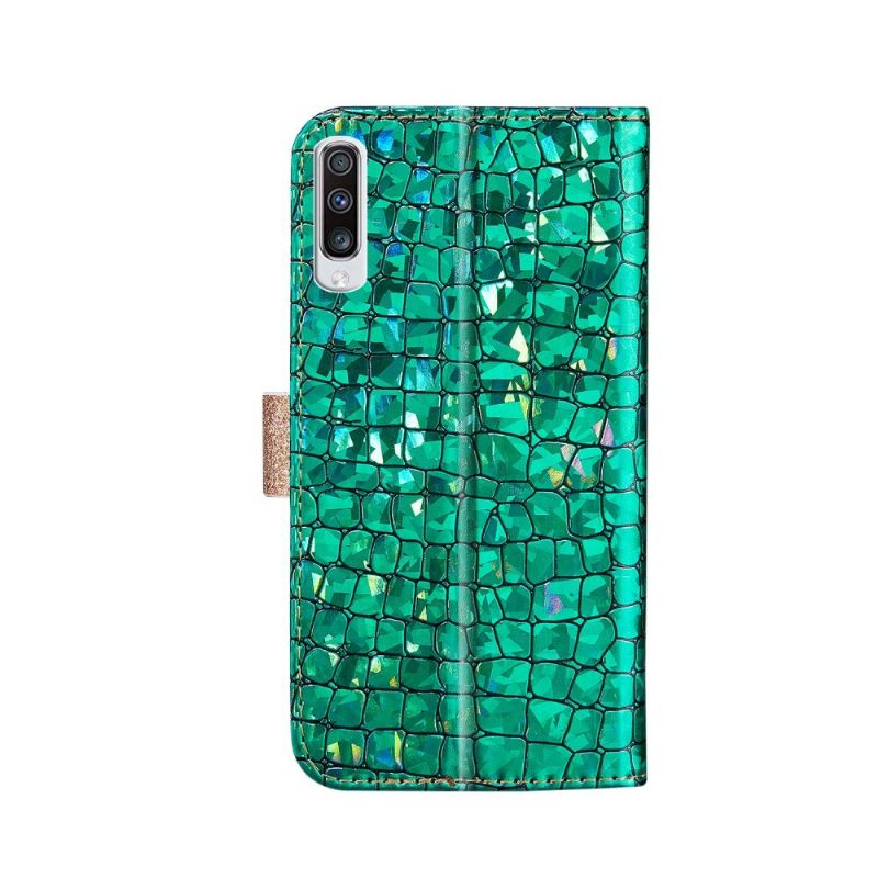 δερματινη θηκη Samsung Galaxy A70 Glamour Croc Εφέ