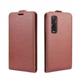 Κάλυμμα Oppo Find X2 Pro Θήκη Flip Faux Leather Vertical