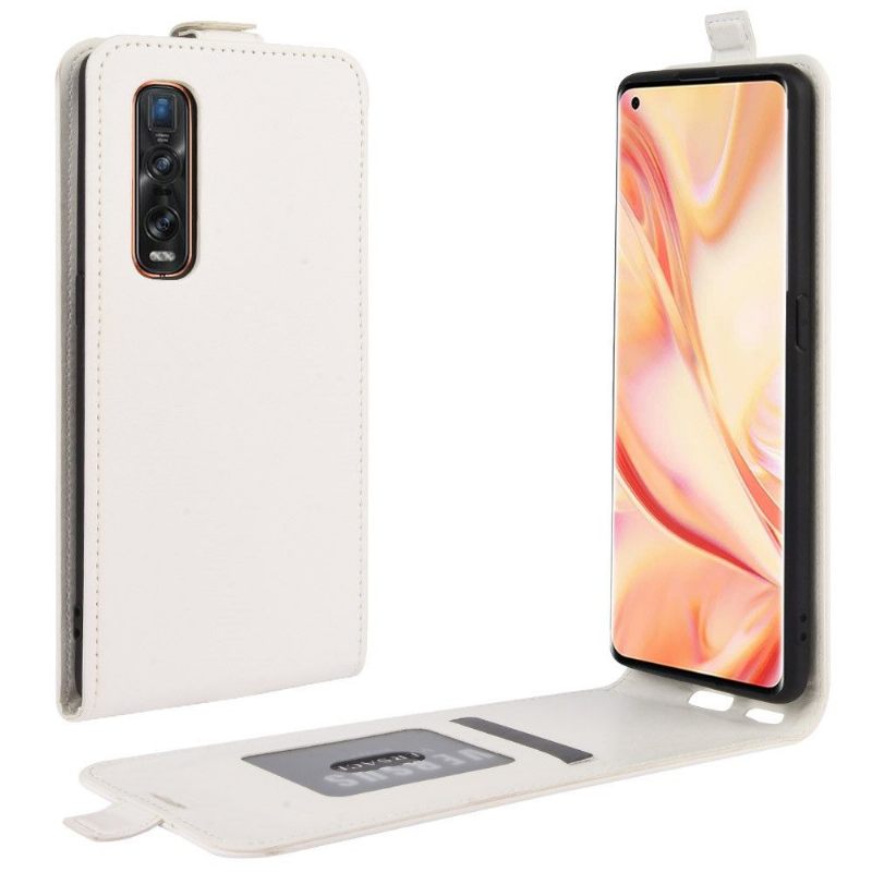 Κάλυμμα Oppo Find X2 Pro Θήκη Flip Faux Leather Vertical