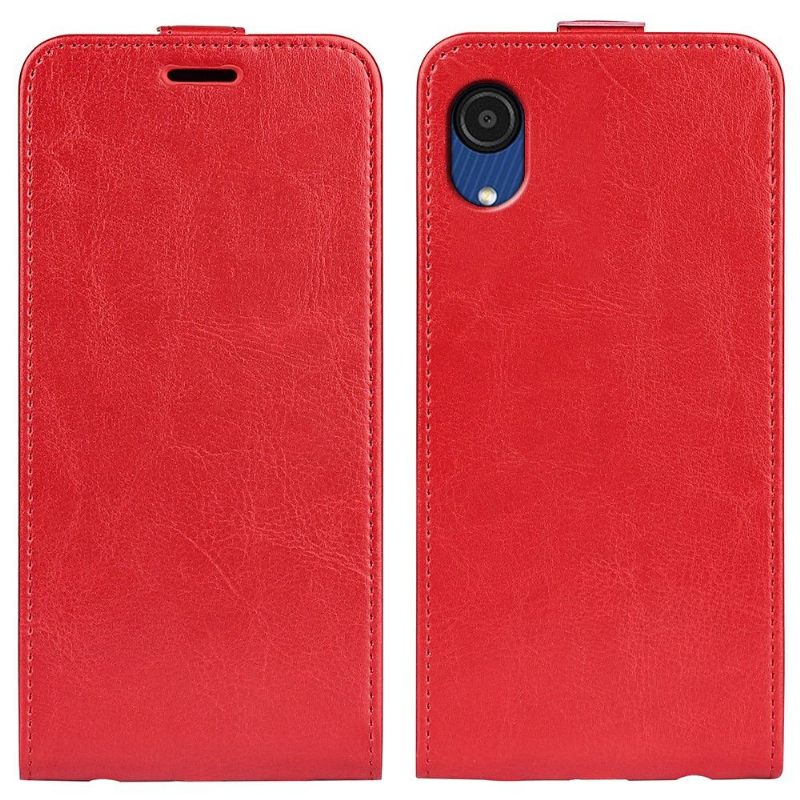 Κάλυμμα Samsung Galaxy A03 Core Θήκη Flip Faux Leather Vertical