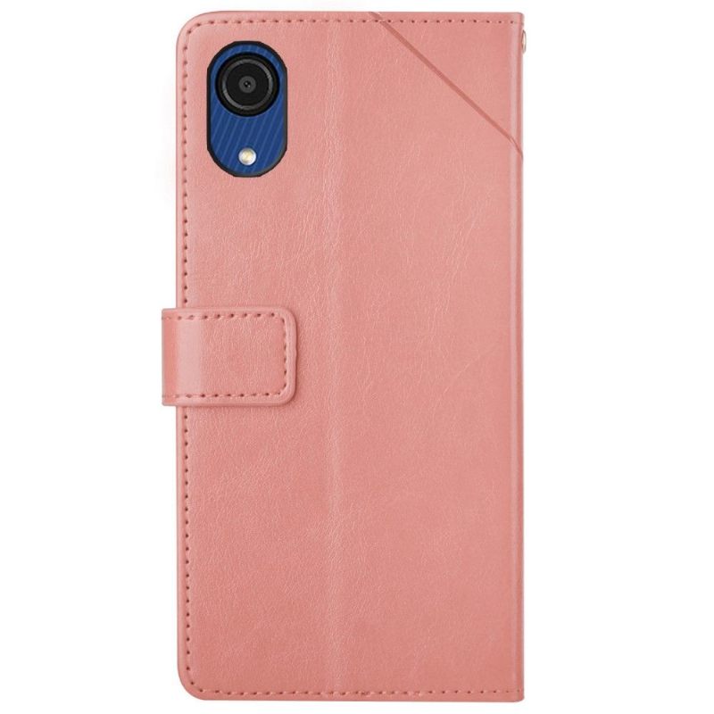 Κάλυμμα Samsung Galaxy A03 Core Y Lines Leather Effect