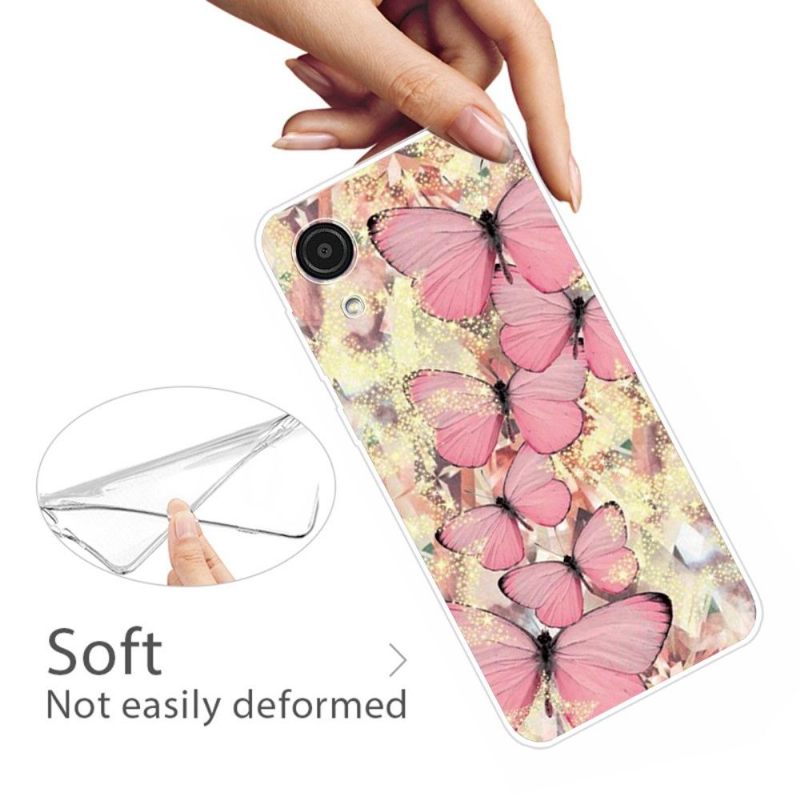 Θήκη Samsung Galaxy A03 Core Pink Butterflies