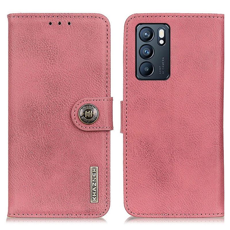 δερματινη θηκη Oppo Reno 6 5G Κάτοχος Κάρτας Khazneh Leather Effect