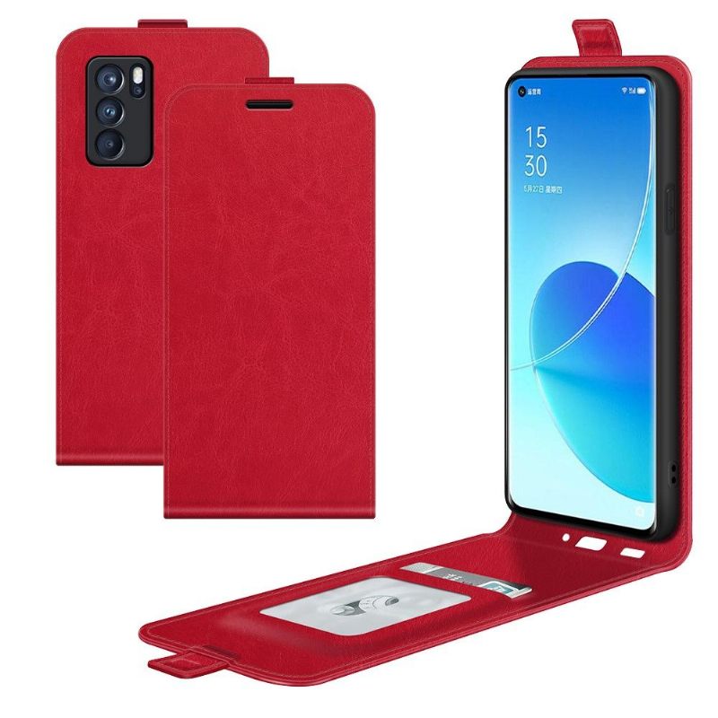 Κάλυμμα Oppo Reno 6 5G Θήκη Flip Faux Leather Vertical