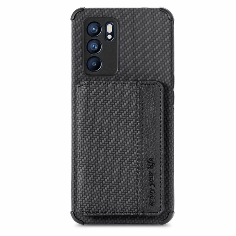 Θήκη Oppo Reno 6 5G Κάτοχος Κάρτας Carbon Fiber