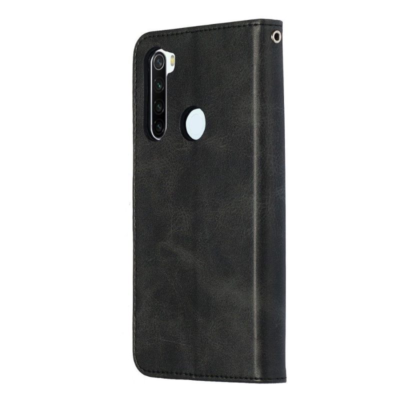 Κάλυμμα Xiaomi Redmi Note 8T Zipper Pocket Leather Effect - Μαύρο