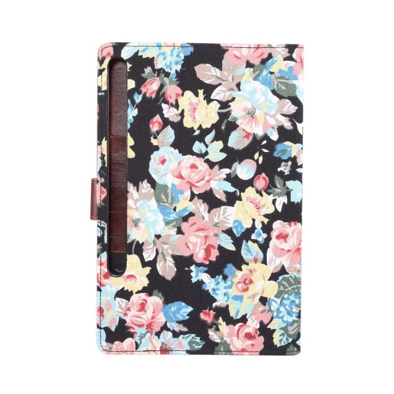 Θήκη Flip Samsung Galaxy Tab S7 Floral Ύφασμα