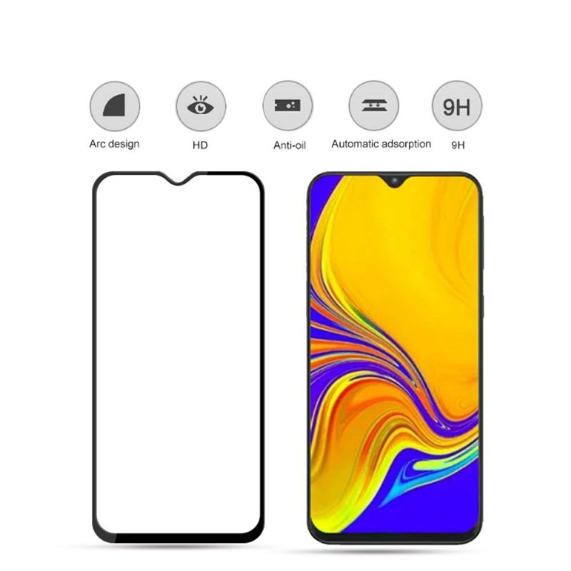 Samsung Galaxy A50 - Full Size Tempered Glass Screen Protector - Μαύρο