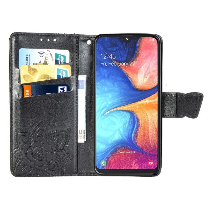 δερματινη θηκη Samsung Galaxy A20e Butterfly Relief