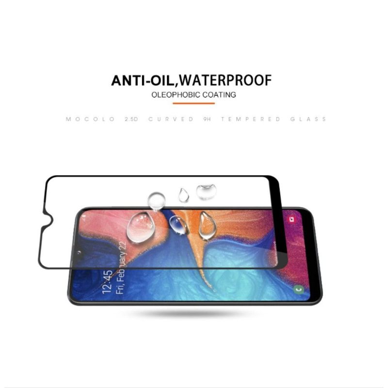 Samsung Galaxy A20E - Full Size Tempered Glass Screen Protector - Μαύρο