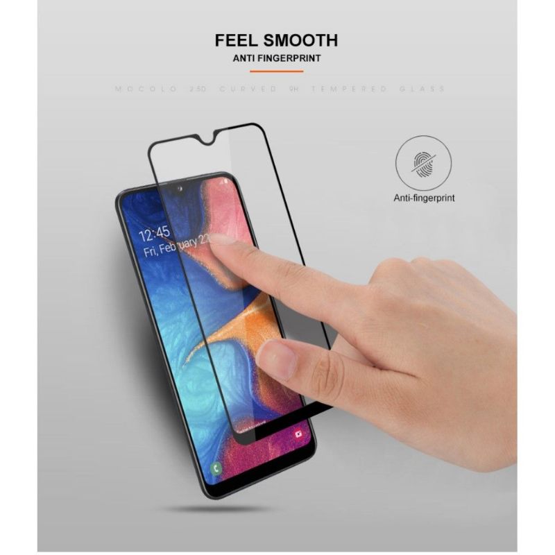 Samsung Galaxy A20E - Full Size Tempered Glass Screen Protector - Μαύρο