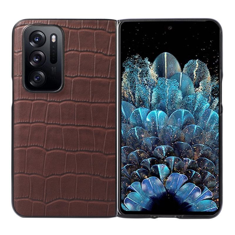 θηκη κινητου Oppo Find N Γνήσιο Δέρμα Crocodile Design Δέρμα