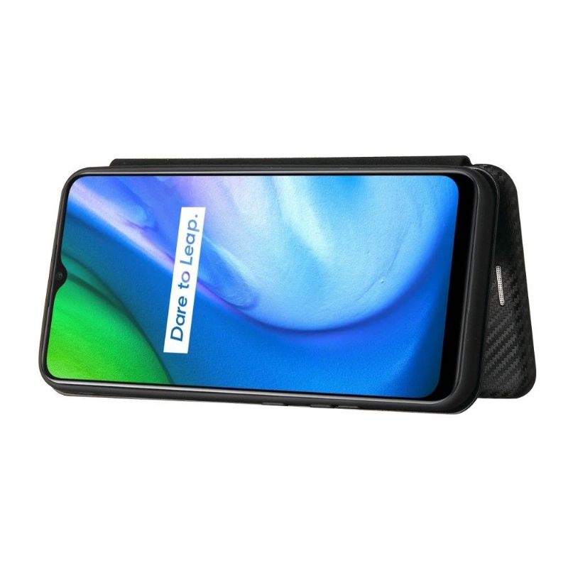 Κάλυμμα Realme C21 Δερματίνη Από Ανθρακόνημα