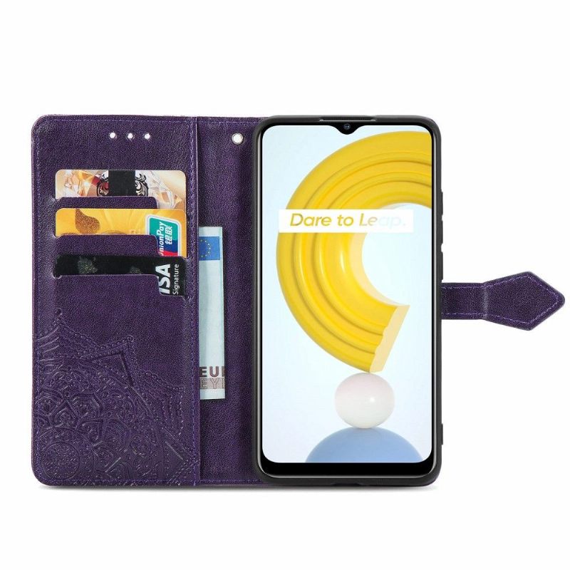 Κάλυμμα Realme C21 Mandala Relief Faux Leather