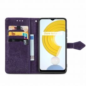 Κάλυμμα Realme C21 Mandala Relief Faux Leather