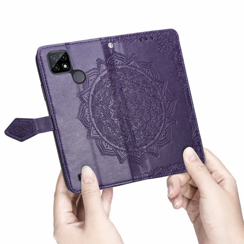 Κάλυμμα Realme C21 Mandala Relief Faux Leather