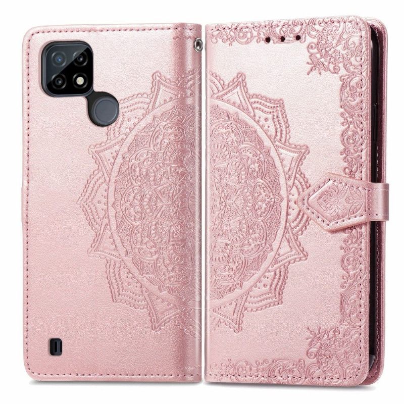 Κάλυμμα Realme C21 Mandala Relief Faux Leather