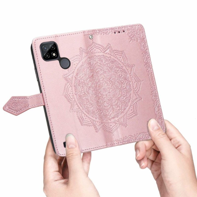 Κάλυμμα Realme C21 Mandala Relief Faux Leather