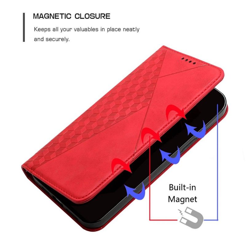 Κάλυμμα OnePlus Nord CE 2 Lite 5G Σχέδιο Γεωμετρίας Faux Leather