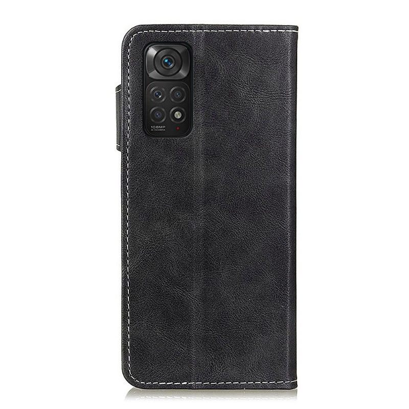 δερματινη θηκη Xiaomi Redmi Note 11 / Note 11S S Shape Leather Effect Εκτεθειμένες Ραφές